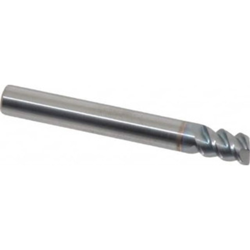 Accupro 1/4, 3/8 LOC, 1/4 Shank Diam, 2 OAL, 3 Flute, Solid Carbide Square End Mill Single End, TiCN Finish, Spiral Flute, 60 Helix, Centercutting, Right Hand Cut, Right Hand Flute 360S2500C4 – 56210453