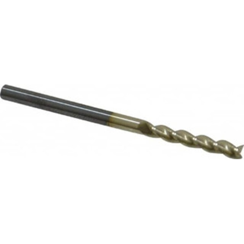 Accupro 1/8, 3/4 LOC, 1/8 Shank Diam, 2 OAL, 3 Flute, Solid Carbide Square End Mill Single End, ZrN Finish, Spiral Flute, 37 Helix, Centercutting, Right Hand Cut, Right Hand Flute 35012512C5 – 65249708
