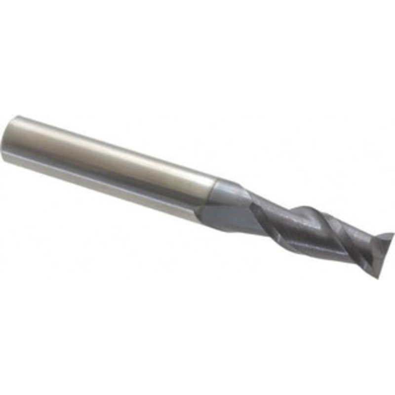 Accupro 19/64, 3/4 LOC, 5/16 Shank Diam, 2-1/2 OAL, 2 Flute, Solid Carbide Square End Mill Single End, AlTiN Finish, Spiral Flute, 40 Helix, Centercutting, Right Hand Cut, Right Hand Flute 12181364 – 81992588