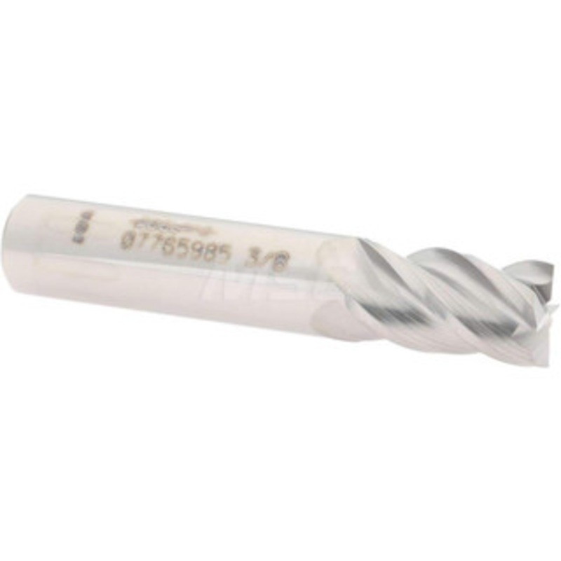 Accupro 3/8, 5/8 LOC, 3/8 Shank Diam, 2 OAL, 4 Flute, Solid Carbide Square End Mill Single End, Uncoated, Spiral Flute, 40 Helix, Centercutting, Right Hand Cut, Right Hand Flute 12182871 – 07765985