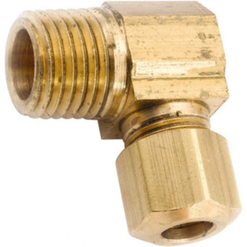 Anderson Metals 1/2 Tube OD x 1/4 NPT Brass Compression Tube Male Elbow Comp x MNPT Ends, 200 Max psi 750069-0804 – 55508899