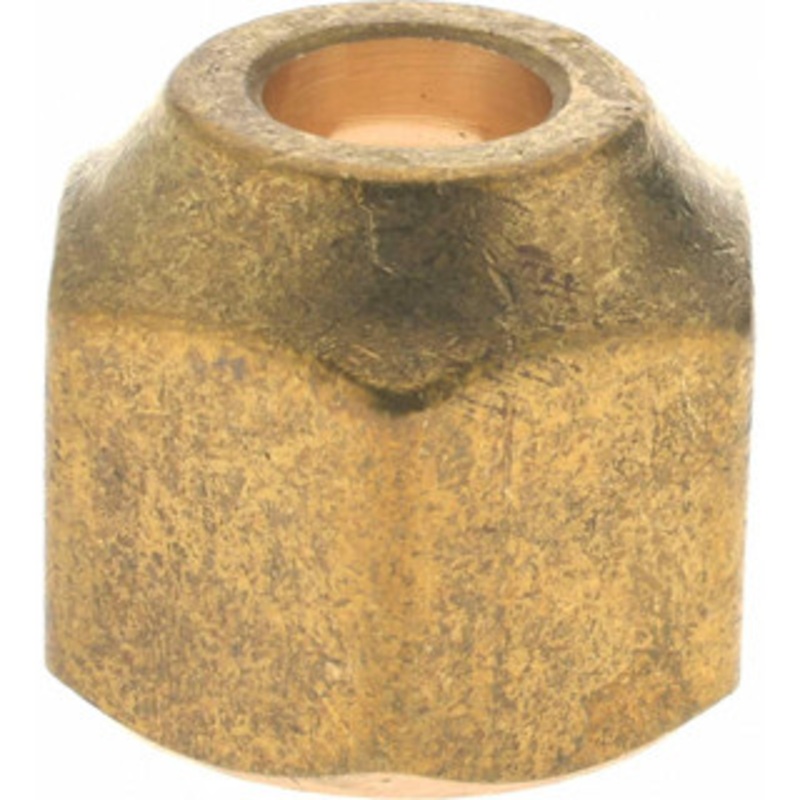 CerroBrass 1/2 x 3/8 Tube OD 45 Brass Flared Tube Refrigeration Nut Compression Ends P-NSR4-86 – 36984292