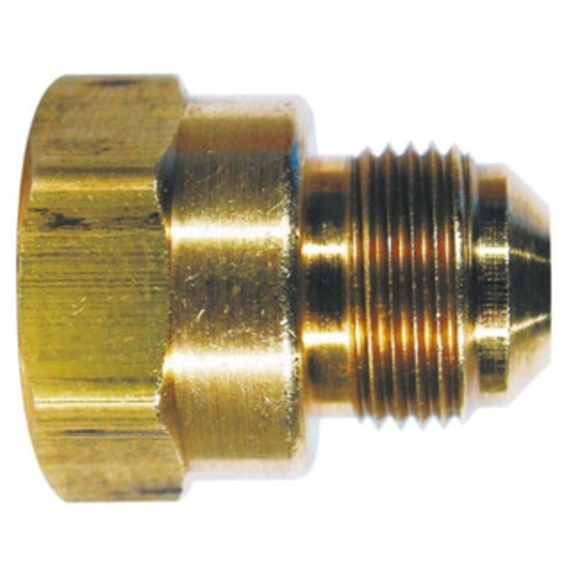 CerroBrass 3/8 Tube OD x 3/4 Thread 45 Brass Flared Tube Female Connector Flare x FIP Ends P-U3-6E – 36984755