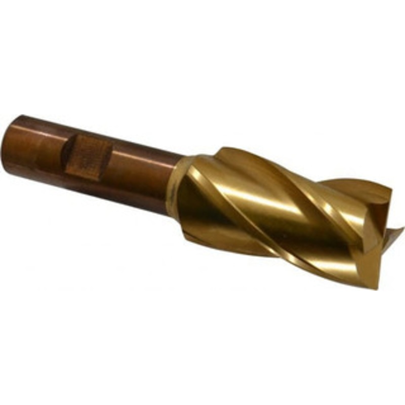 Cleveland 1, 1-7/8 LOC, 5/8 Shank Diam, 4 OAL, 4 Flute, High Speed Steel Square End Mill Single End, TiN Finish, Spiral Flute, 30 Helix, Centercutting, Right Hand Cut, Right Hand Flute, Series HG-4C C33227 – 87380994