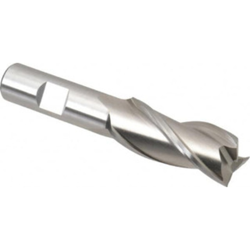 Cleveland 13/16, 1-7/8 LOC, 5/8 Shank Diam, 4 OAL, 3 Flute, High Speed Steel Square End Mill Single End, Uncoated, Spiral Flute, 30 Helix, Centercutting, Right Hand Cut, Right Hand Flute, Series HG-3 C39656 – 87410817