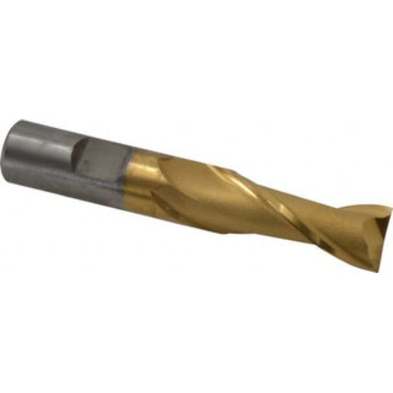 Cleveland 5/8, 1-5/16 LOC, 5/8 Shank Diam, 3-3/4 OAL, 2 Flute, Cobalt Square End Mill Single End, TiN Finish, Spiral Flute, 30 Helix, Centercutting, Right Hand Cut, Right Hand Flute, Series HGC-2 C32522 – 87377057
