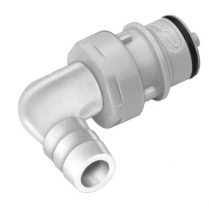 CPC Colder Products 3/8 Nominal Flow, 1/2 ID, Male, Elbow Hose Barb-Male Plug 60 Max psi, 32 to 230F, Polypropylene Coupling, EPDM O-Ring HFCD23812 – 48733315
