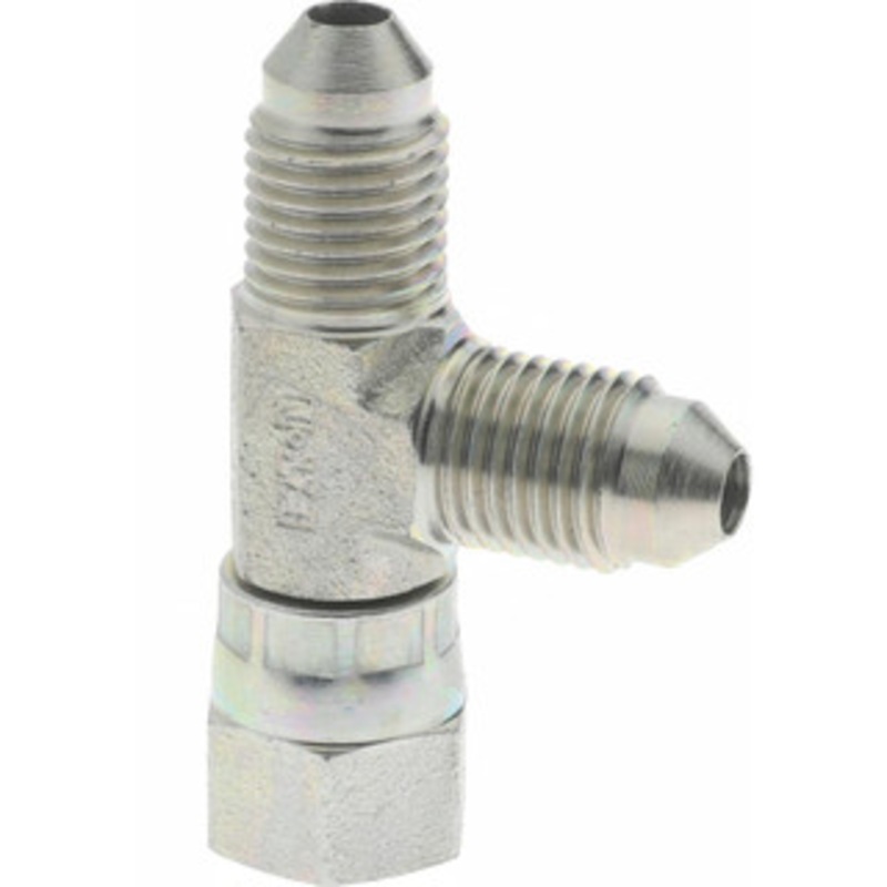 Eaton 1/4 Tube OD 37 Steel Flared Tube Swivel Nut Run Tee Flare x Swivel x Flare Ends 203102-4-4S – 06682629
