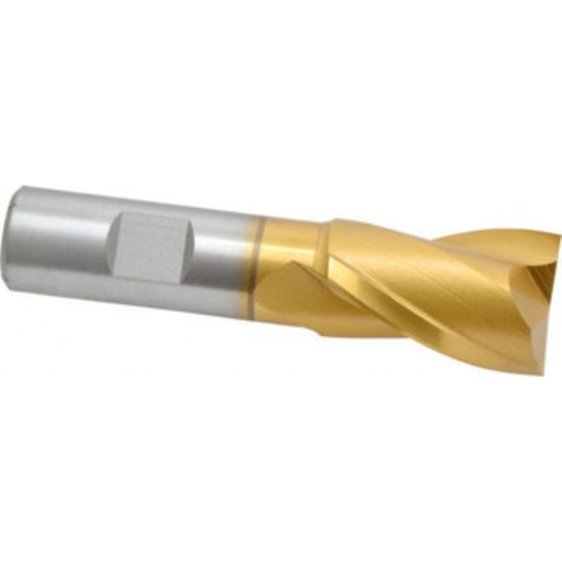 Hertel 1, 1-1/2 LOC, 3/4 Shank Diam, 3-3/4 OAL, 2 Flute, High Speed Steel Square End Mill Single End, TiN Finish, Spiral Flute, 30 Helix, Centercutting, Right Hand Cut, Right Hand Flute E8030909 – 41119926
