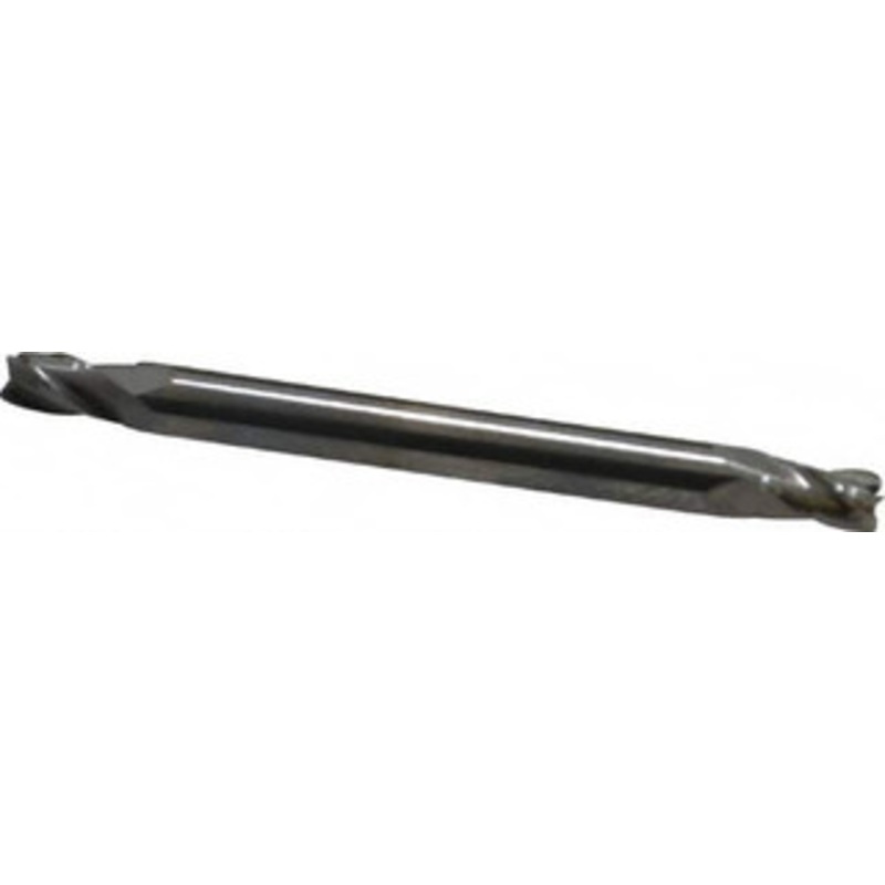 Hertel 7/64, 3/16 LOC, 1/8 Shank Diam, 1-1/2 OAL, 4 Flute, Solid Carbide Square End Mill Double End, Uncoated, Spiral Flute, 30 Helix, Centercutting, Right Hand Cut 750707 – 88248349