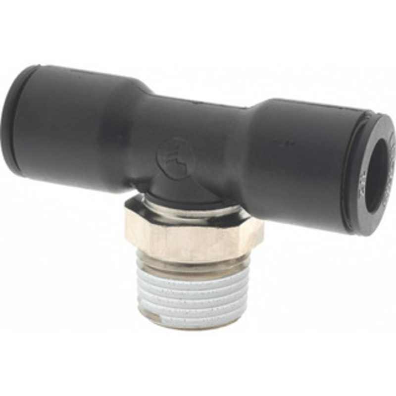 Legris 1/2 OD, 1/2 NPT, Nylon/Nickel Plated Brass Push-to-Connect Male Branch Tee 290 Max psi 3108 62 22 – 06475495