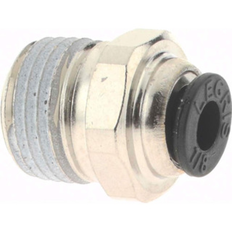 Legris 1/8 Outside Diam, 1/8 NPT, Nickel Plated Brass Push-to-Connect Tube Male Connector 290 Max psi 3175 53 11 – 48618045