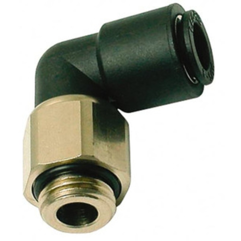 Legris 10mm Outside Diam, 3/8 BSPP, Nylon Push-to-Connect Tube Male Swivel Elbow 290 Max psi, Tube to Male BSPP Connection, Buna Nitrile O-Ring 3189 10 17 – 82816497