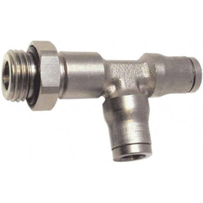Legris 12mm Outside Diam, 3/8 BSPP, Nickel Plated Brass Push-to-Connect Tube Male Run Tee 435 Max psi, Tube to Male BSPP Connection, FKM O-Ring 3693 12 17 – 65402273