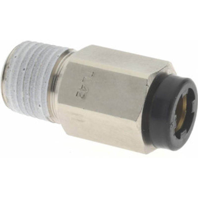 Legris 3/16 Outside Diam, 1/8 NPT, Nickel Plated Brass Push-to-Connect Tube Male Connector 290 Max psi, Tube to Male NPT Connection 3175 55 11 – 05865167