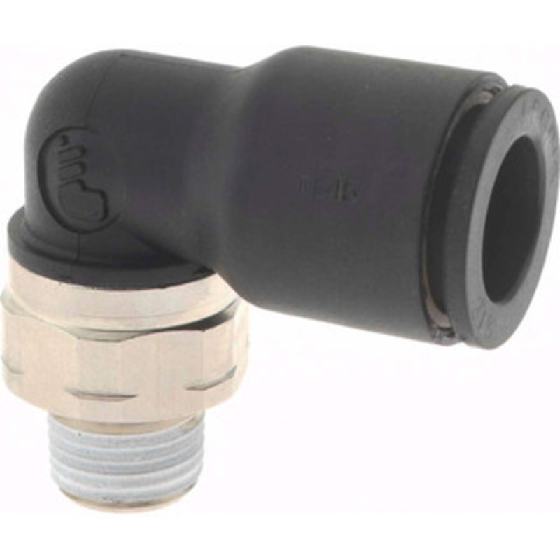 Legris 3/8 OD, 1/8 NPT, Nylon/Nickel Plated Brass Push-to-Connect Male Elbow 290 Max psi 3109 60 11 – 48619118