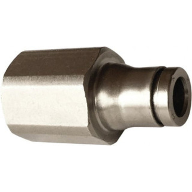 Legris 3/8 Outside Diam, 3/8 NPT, Nickel Plated Brass Push-to-Connect Tube Female Connector 435 Max psi, Tube to Female NPT Connection, FKM O-Ring, Conforms to FDA Standards 3615 60 18 – 55765044