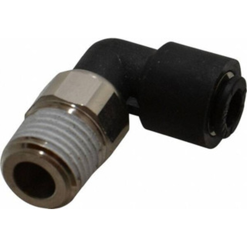 Legris 6mm Outside Diam, 1/4 BSPT, Nylon Push-to-Connect Tube Male Swivel Elbow 290 Max psi, Tube to Male BSPT Connection, Buna Nitrile O-Ring 3159 06 13 – 82816307