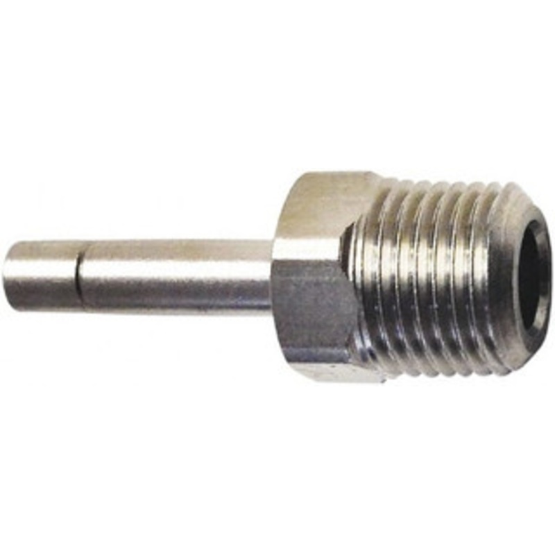 Legris 6mm Outside Diam, 1/8 BSPT, Nickel Plated Brass Push-to-Connect Tube Male Stud Standpipe 435 Max psi, Tube to Male BSPT Connection, FKM O-Ring 3621 06 10 – 65402018