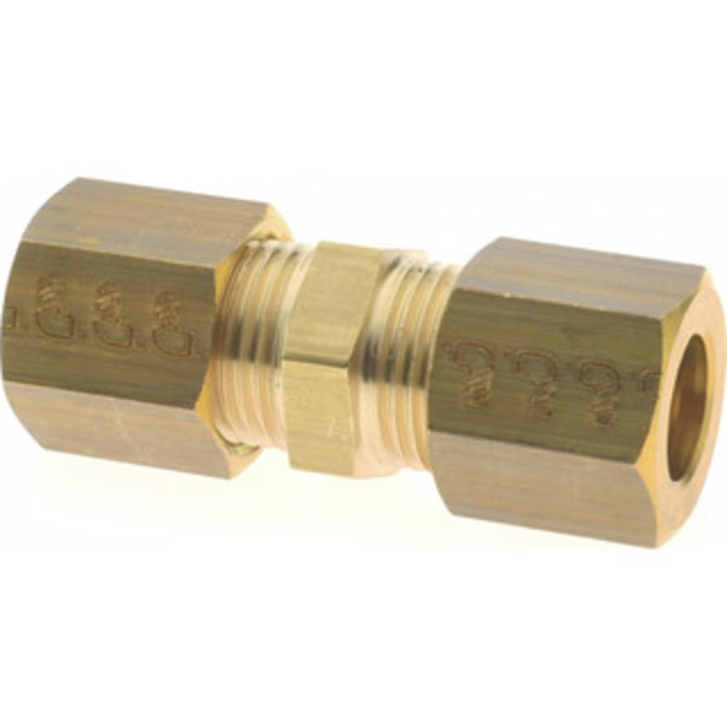 Legris 8mm Tube OD Brass Compression Tube Union Comp x Comp Ends, 320 Max psi, -40 to 210F 0106 08 00 – 03751682