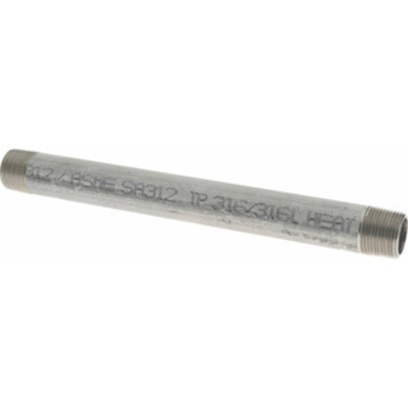 Merit Brass 3/4 x 10 316/316L Stainless Steel Pipe Nipple Welded, Threaded, Schedule 40 6012-1000 – 36904936