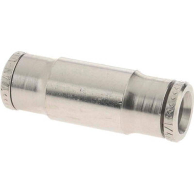 Norgren 1/4 Outside Diam, Nickel Plated Brass Push-to-Connect Tube Union 260 Max psi, Tube to Tube Connection 120200400 – 48784060