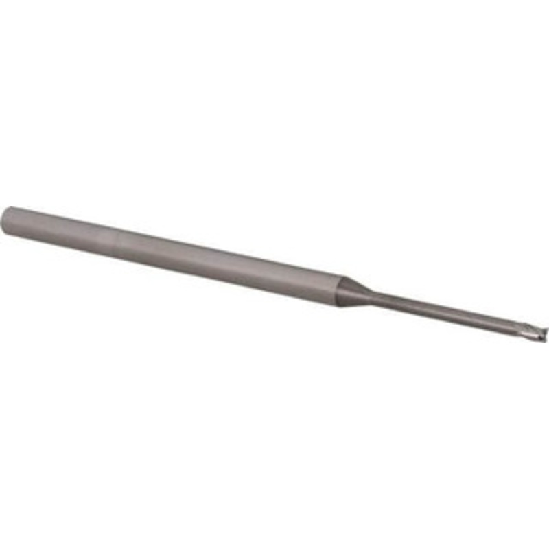 Accupro 0.06, 0.09 LOC, 1/8 Shank Diam, 2-1/2 OAL, 3 Flute, Solid Carbide Square End Mill Single End, Uncoated, Spiral Flute, 30 Helix, Centercutting, Right Hand Cut, Right Hand Flute, Series Miniature 6501292 – 62786066