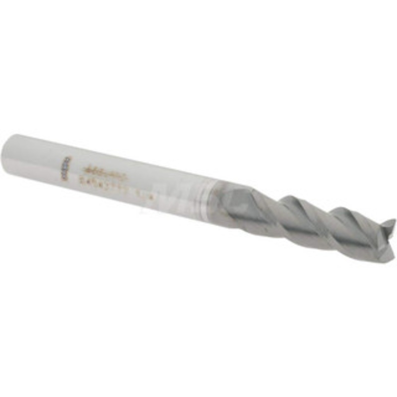 Accupro 1/4, 3/4 LOC, 1/4 Shank Diam, 2-1/2 OAL, 3 Flute, Solid Carbide Square End Mill Single End, nACRo Finish, Spiral Flute, 40 Helix, Centercutting, Right Hand Cut, Right Hand Flute 12178882 – 64542772
