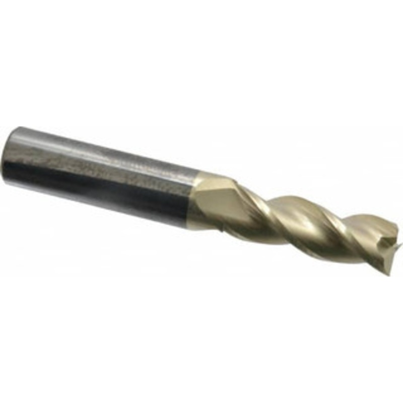 Accupro 11/32, 1 LOC, 3/8 Shank Diam, 2-1/2 OAL, 3 Flute, Solid Carbide Square End Mill Single End, ZrN Finish, Spiral Flute, 37 Helix, Centercutting, Right Hand Cut, Right Hand Flute 35034316C5 – 65250003