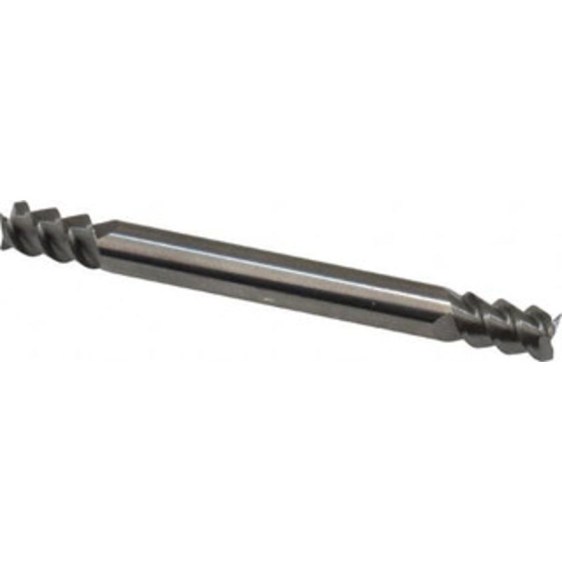 Accupro 3/16, 5/16 LOC, 3/16 Shank Diam, 2 OAL, 3 Flute, Solid Carbide Square End Mill Double End, Uncoated, Spiral Flute, 60 Helix, Centercutting, Right Hand Cut, Right Hand Flute 360DE1875 – 73513996
