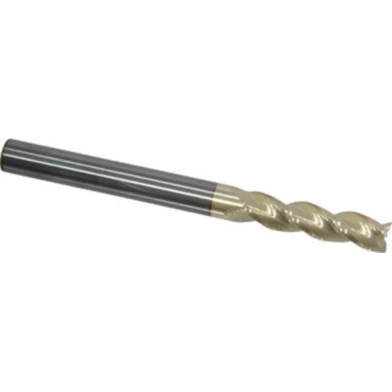 Accupro 5/16, 1-1/4 LOC, 5/16 Shank Diam, 3-1/2 OAL, 3 Flute, Solid Carbide Square End Mill Single End, ZrN Finish, Spiral Flute, 37 Helix, Centercutting, Right Hand Cut, Right Hand Flute 35031220C5 – 65249963