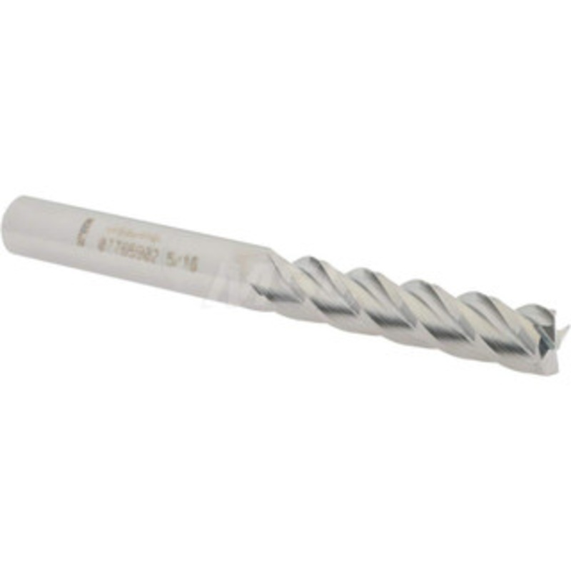 Accupro 5/16, 1-3/8 LOC, 5/16 Shank Diam, 3 OAL, 4 Flute, Solid Carbide Square End Mill Single End, Uncoated, Spiral Flute, 40 Helix, Centercutting, Right Hand Cut, Right Hand Flute 12183408 – 07765902