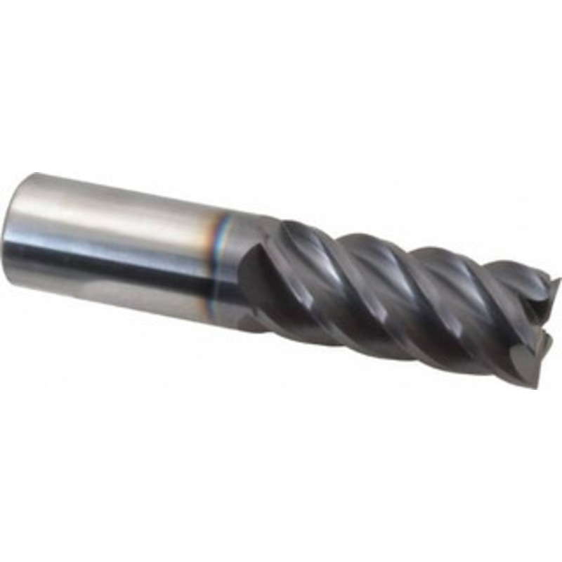Accupro 7/8, 2 LOC, 7/8 Shank Diam, 4 OAL, 5 Flute, Solid Carbide Square End Mill Single End, AlTiN Finish, Spiral Flute, 45 Helix, Centercutting, Right Hand Cut, Right Hand Flute 12183806 – 00052894