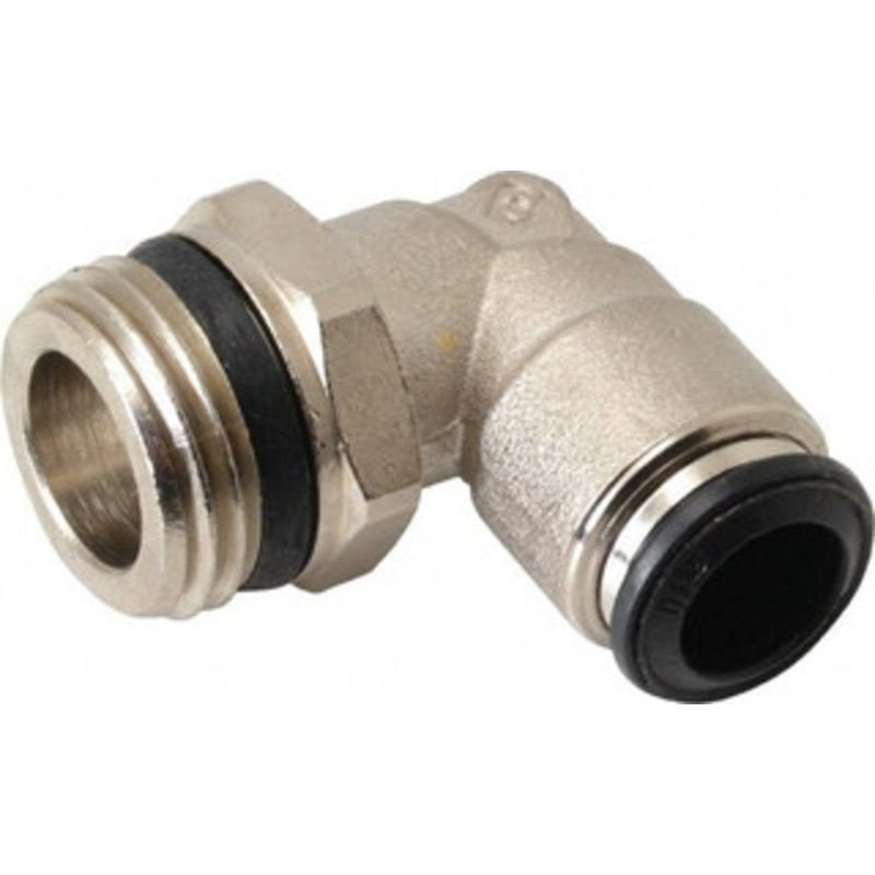 Aignep USA 10mm Outside Diam, 1/2 Universal, Nickel Plated Brass Push-to-Connect Tube Male Swivel Elbow 250 Max psi, Tube to Universal Thread Connection, Buna O-Ring 50110N-10-1/2 – 09564857