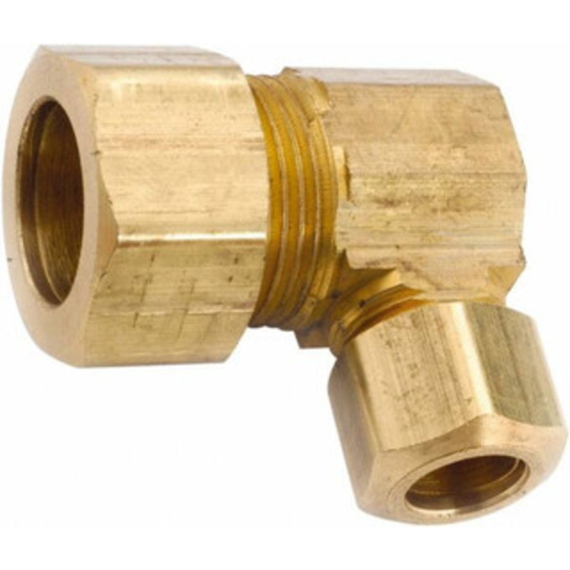Anderson Metals 5/8 x 1/2 Tube OD Brass Compression Tube Union Elbow Comp x Comp Ends, 200 Max psi 750085-1008 – 55509665