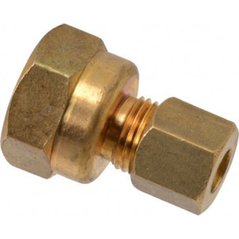 CerroBrass 1/4 Tube OD x 3/8 Thread Brass Compression Tube Female Connector Comp x FNPT Ends P-66A-4C – 36982858