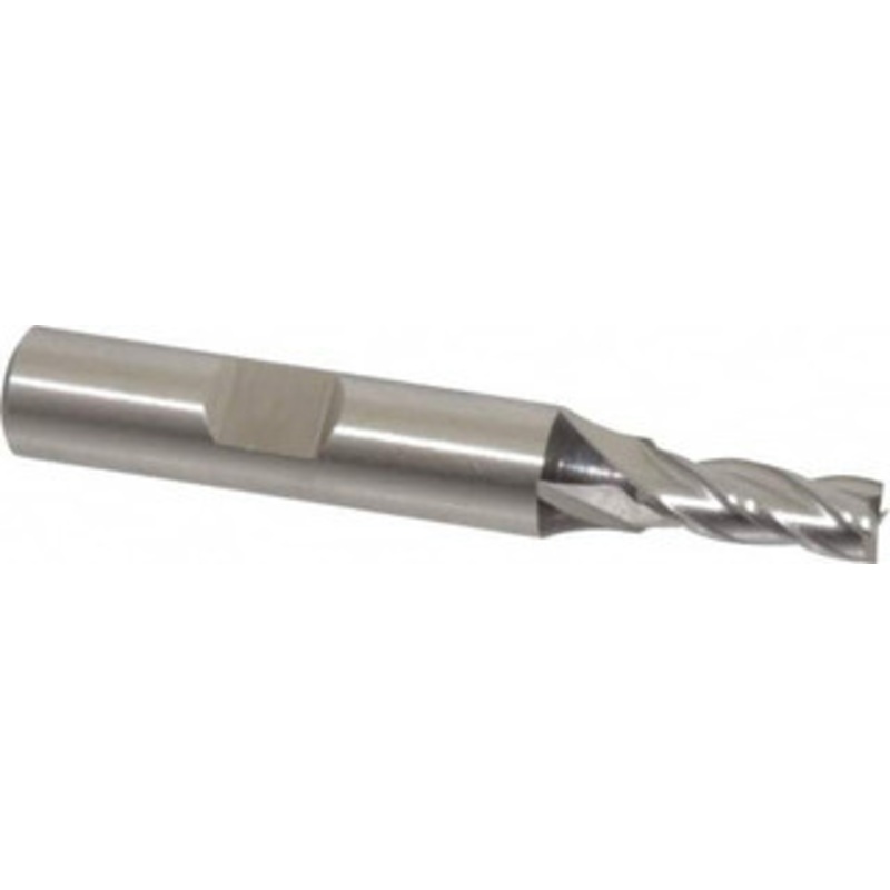 Cleveland 15/64, 5/8 LOC, 3/8 Shank Diam, 2-7/16 OAL, 4 Flute, High Speed Steel Square End Mill Single End, Uncoated, Spiral Flute, 30 Helix, Centercutting, Right Hand Cut, Right Hand Flute, Series HG-4C C33146 – 87377990