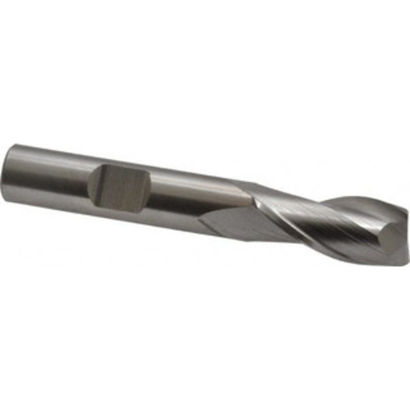 Cleveland 27/64, 13/16 LOC, 3/8 Shank Diam, 2-11/16 OAL, 2 Flute, High Speed Steel Square End Mill Single End, Uncoated, Spiral Flute, 30 Helix, Centercutting, Right Hand Cut, Right Hand Flute, Series HG-2 C33743 – 87392817