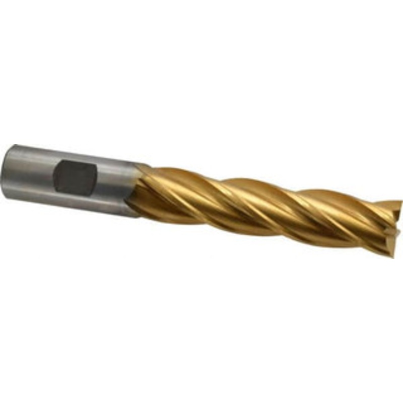 Cleveland 3/4, 3 LOC, 3/4 Shank Diam, 5-1/4 OAL, 4 Flute, Cobalt Square End Mill Single End, TiN Finish, Spiral Flute, 30 Helix, Centercutting, Right Hand Cut, Right Hand Flute, Series HGC-4C C32665 – 87438818