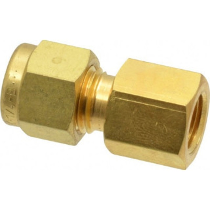 Ham-Let 1/4 Tube OD x 1/8 FPT Brass Compression Tube Female Connector Comp x FNPT Ends 3101962 – 85650232