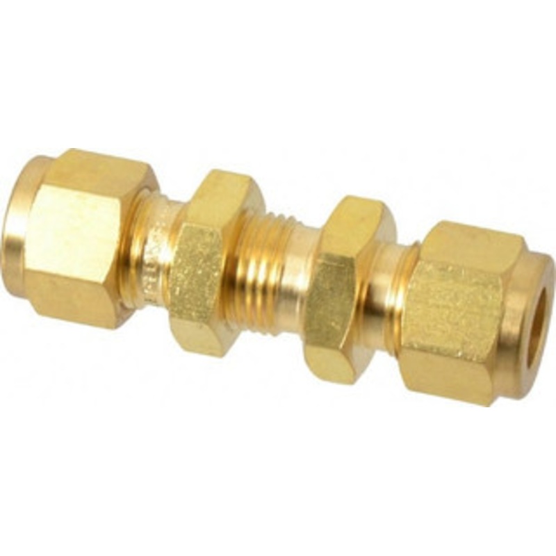 Ham-Let 3/8 Tube OD Brass Compression Tube Bulkhead Union Comp x Comp Ends 3102593 – 89370498