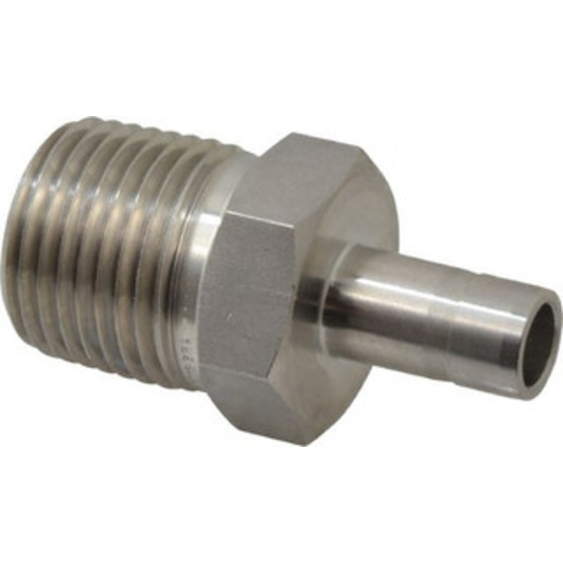 Ham-Let 3/8 Tube OD x 1/2 MPT Stainless Steel Compression Tube Adapter Tube Stub x MNPT Ends 3001374 – 86760238