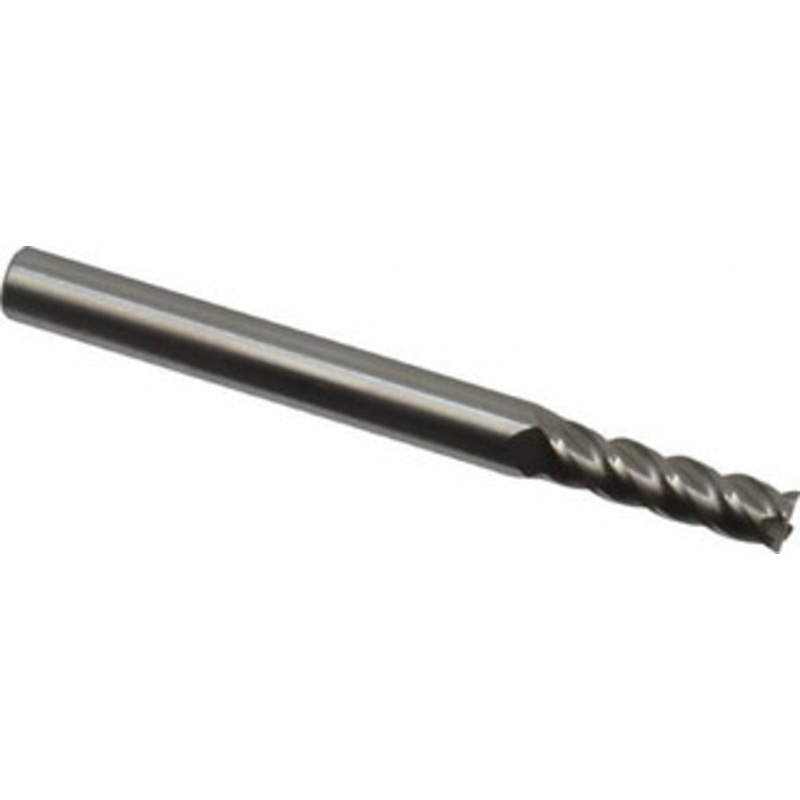 Hertel 5/32, 9/16 LOC, 3/16 Shank Diam, 2 OAL, 4 Flute, Solid Carbide Square End Mill Single End, Uncoated, 30 Helix, Centercutting, Right Hand Cut 750917 – 59924498