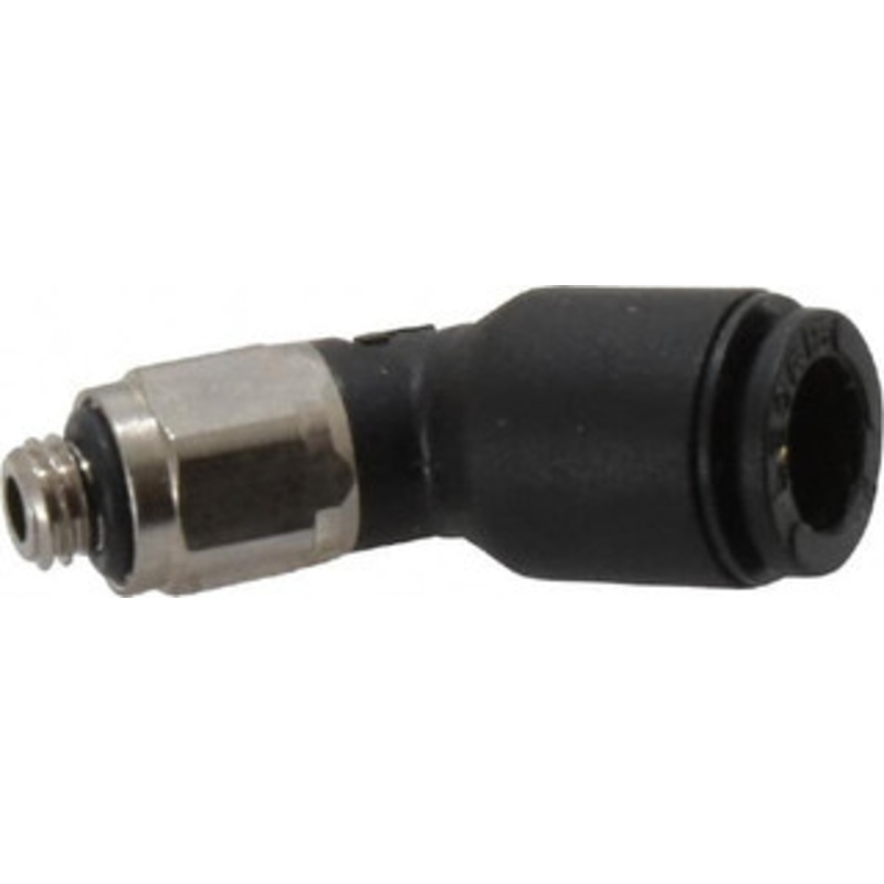 Legris 6mm OD, M5x0.8 BSPP, Nylon/Nickel Plated Brass Push-to-Connect Male Elbow 45 290 Max psi 3133 06 19 – 86768009