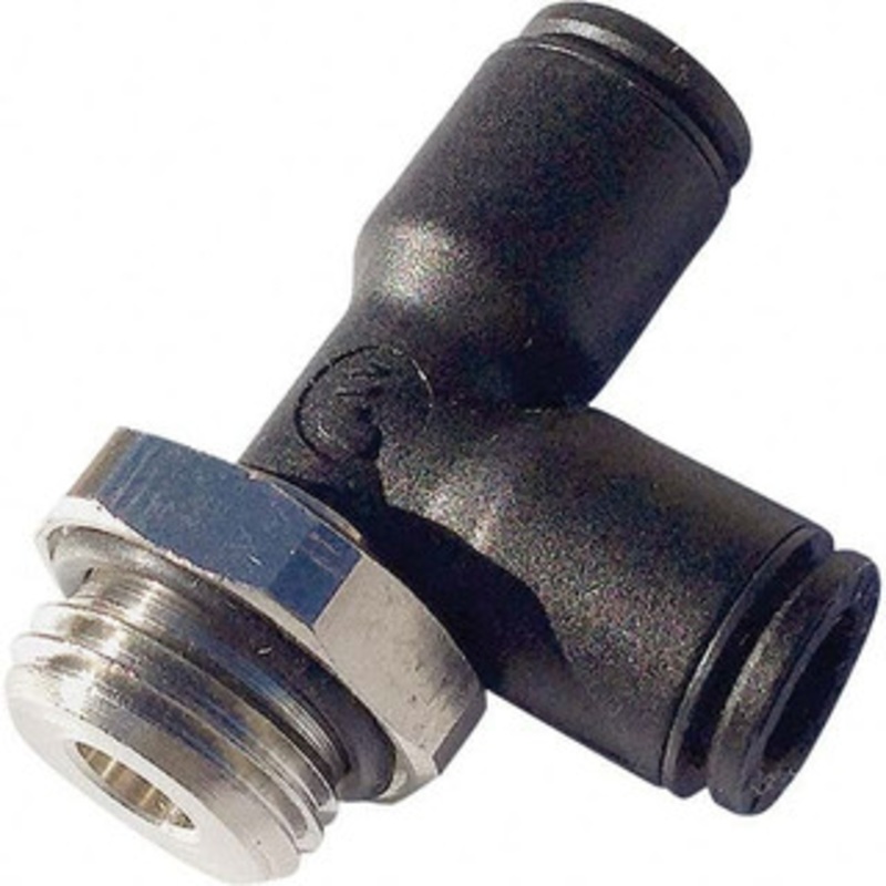 Legris Plastic Push-To-Connect Tube Fittings, Type: Male Run Tee, Tube Outside Diameter (mm): 6, Maximum Working Pressure (psi): 290.00, Glass Reinforced Nylon/Nickel Plated Brass, Thread Size: M5x0.8, Thread Type: Metric 3193 06 19 – 02895894