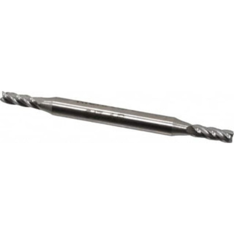 Made in USA 1/8, 3/8 LOC, 3/16 Shank Diam, 2-1/4 OAL, 4 Flute, Cobalt Square End Mill Double End, Uncoated 547-0125 – 71927081