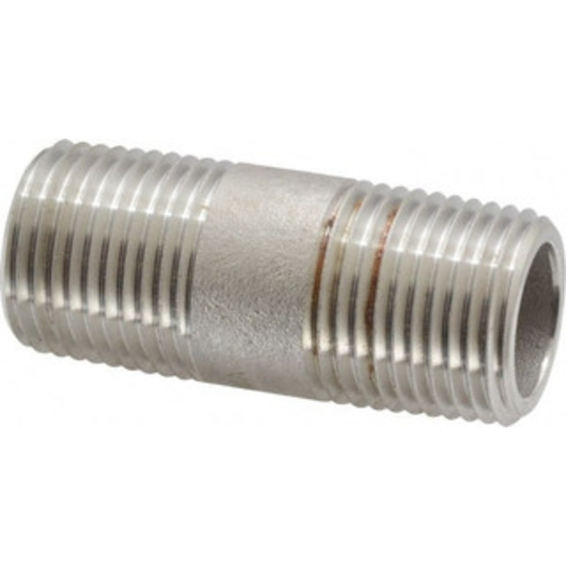 Merit Brass 1/2 x 2 304/304L Stainless Steel Pipe Nipple Seamless, Threaded, Schedule 80 4508-200 – 74618240