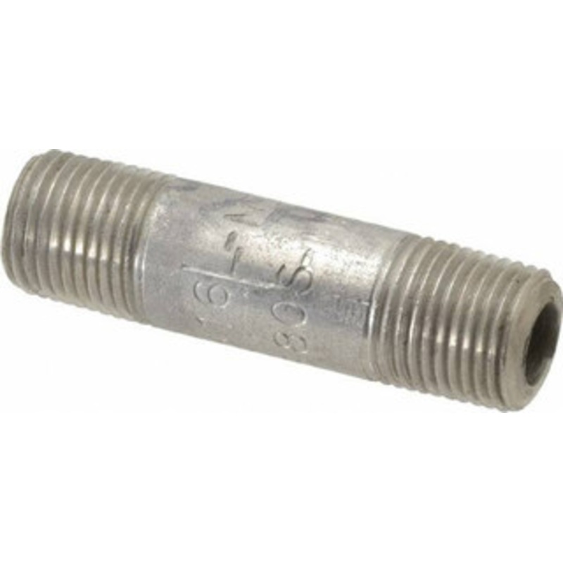 Merit Brass 1/8 x 1.5 316/316L Stainless Steel Pipe Nipple Seamless, Threaded, Schedule 80 6502-150 – 36906857