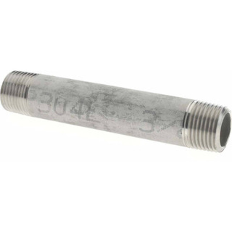 Merit Brass 3/8 x 3.5 304/304L Stainless Steel Pipe Nipple Welded, Threaded, Schedule 40 4006-350 – 36903375