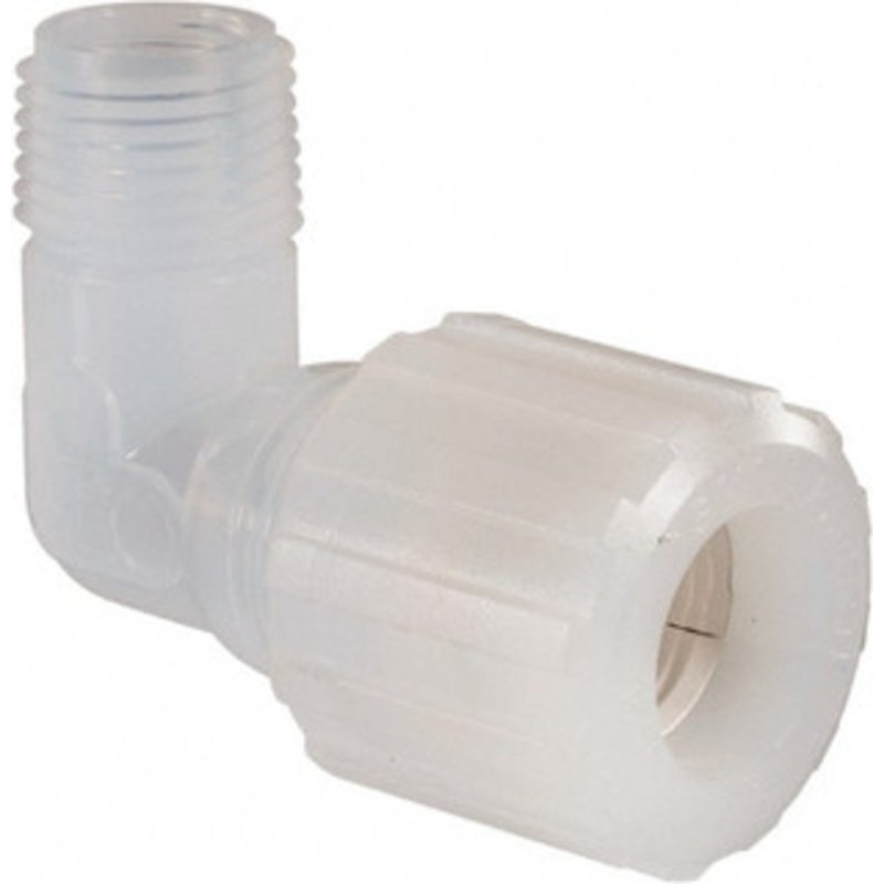 NewAge Industries 3/4 Tube OD, PFA PTFE Plastic Compression Tube Male Elbow 1/2 NPT Pipe, 500F Max, 1/2 Thread 5323416 – 48597942